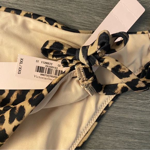 Victoria Secret swim bottom size M brand new with tag color black and tan - Picture 3 of 5